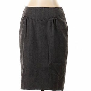 Vintage Valentino Charcoal Gray Wool pencil skirt